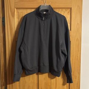 GAP Women's Black Half-Zip Turtleneck Sweatshirt